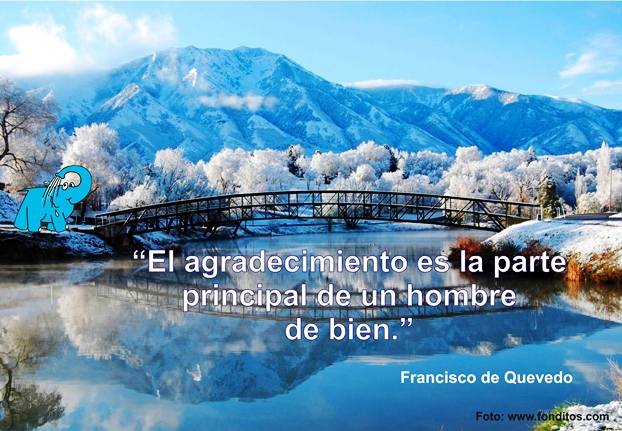 Una Enseñanza de Quevedo sobre La Gratitud, en La Frase del Día del Elefante Azul de Avilés